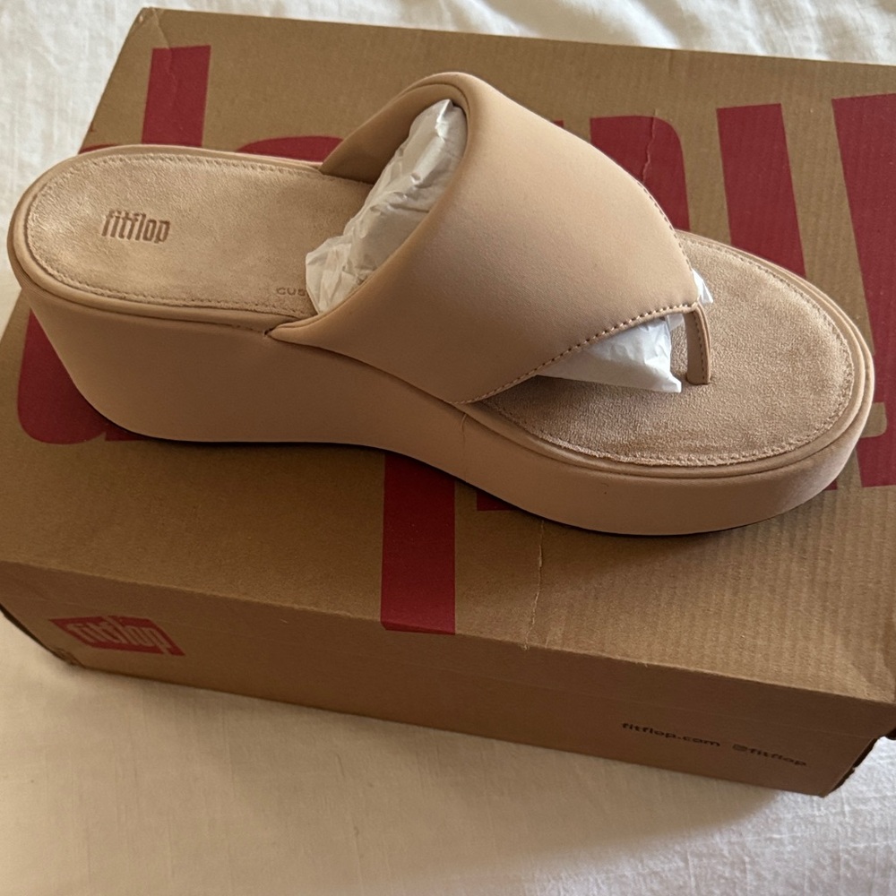 Fitflop Nude Platform Sandals